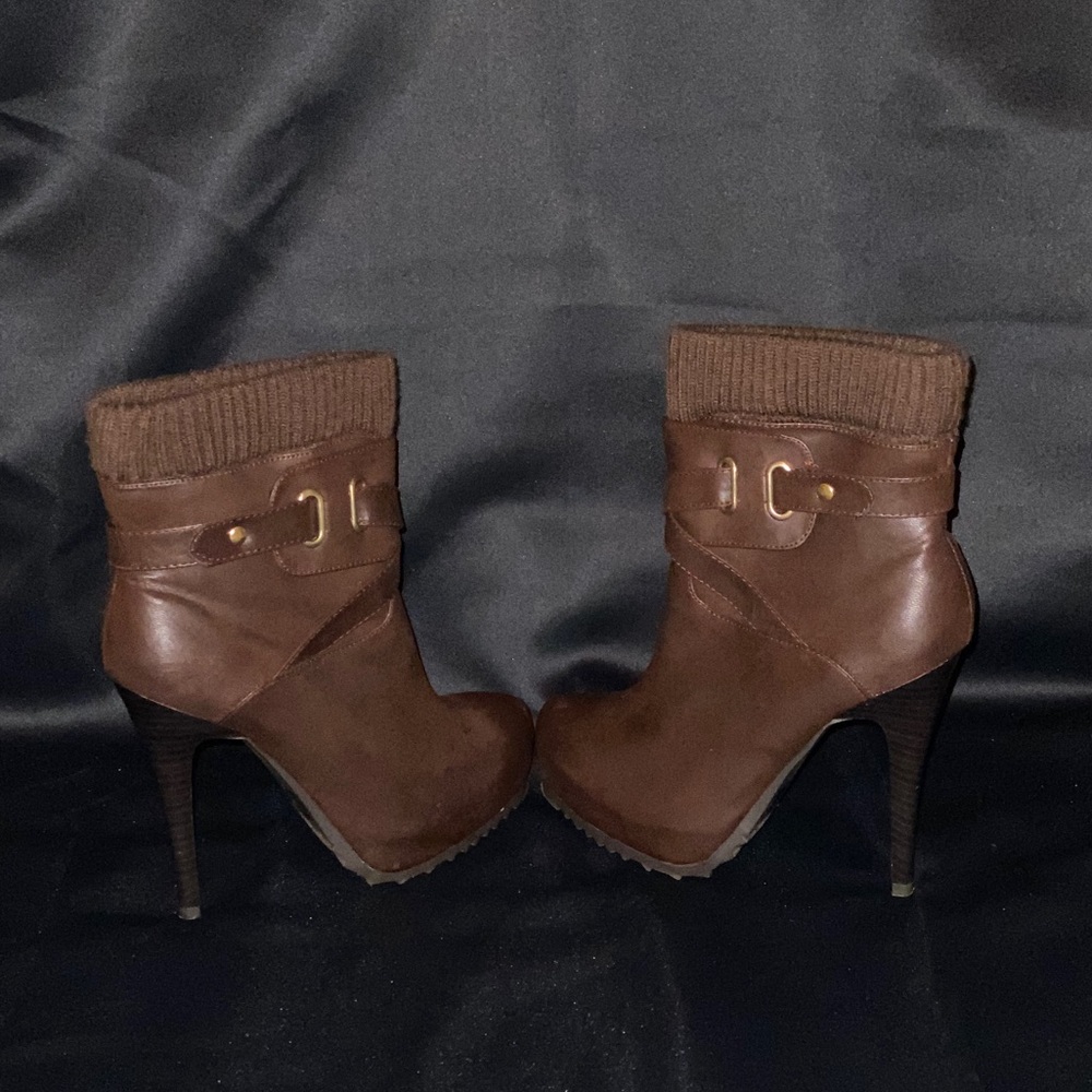 Charlotte Russe brown ankle boots.